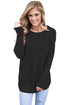 Sexy Black Cable Knit Fall Winter Sweater